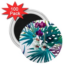 Tropical Flowers 2 25  Magnets (100 Pack)  by goljakoff