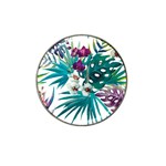 Tropical flowers Hat Clip Ball Marker Front