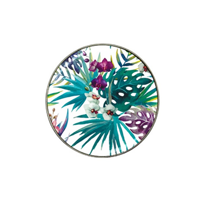 Tropical flowers Hat Clip Ball Marker