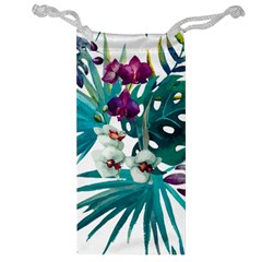 Tropical flowers Jewelry Bag