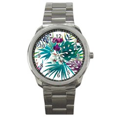 Tropical Flowers Sport Metal Watch by goljakoff