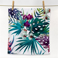 Tropical flowers Face Towel