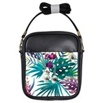 Tropical flowers Girls Sling Bag Front