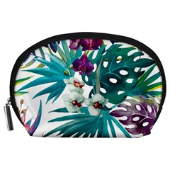 Tropical Flowers Accessory Pouch (large) by goljakoff