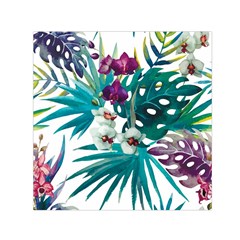 Tropical Flowers Small Satin Scarf (square) by goljakoff