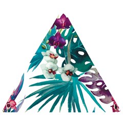 Tropical Flowers Wooden Puzzle Triangle by goljakoff