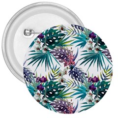 Tropical Flowers Pattern 3  Buttons by goljakoff