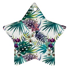 Tropical Flowers Pattern Ornament (star) by goljakoff