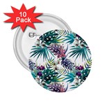 Tropical flowers pattern 2.25  Buttons (10 pack)  Front