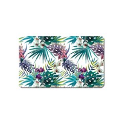 Tropical Flowers Pattern Magnet (name Card) by goljakoff