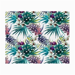 Tropical Flowers Pattern Small Glasses Cloth by goljakoff