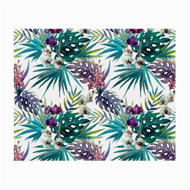 Tropical flowers pattern Small Glasses Cloth (2 Sides)