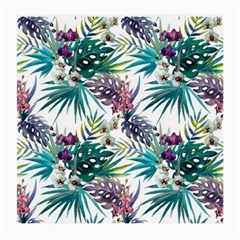 Tropical Flowers Pattern Medium Glasses Cloth by goljakoff