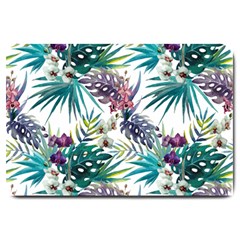 Tropical Flowers Pattern Large Doormat  by goljakoff