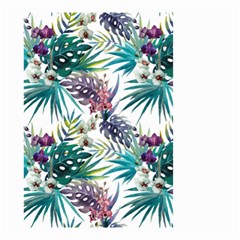 Tropical Flowers Pattern Small Garden Flag (two Sides) by goljakoff