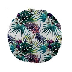 Tropical Flowers Pattern Standard 15  Premium Round Cushions by goljakoff