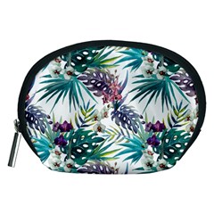 Tropical Flowers Pattern Accessory Pouch (medium) by goljakoff