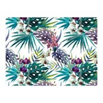 Tropical flowers pattern Double Sided Flano Blanket (Mini)  35 x27  Blanket Front