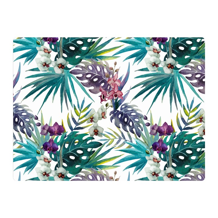 Tropical flowers pattern Double Sided Flano Blanket (Mini) 