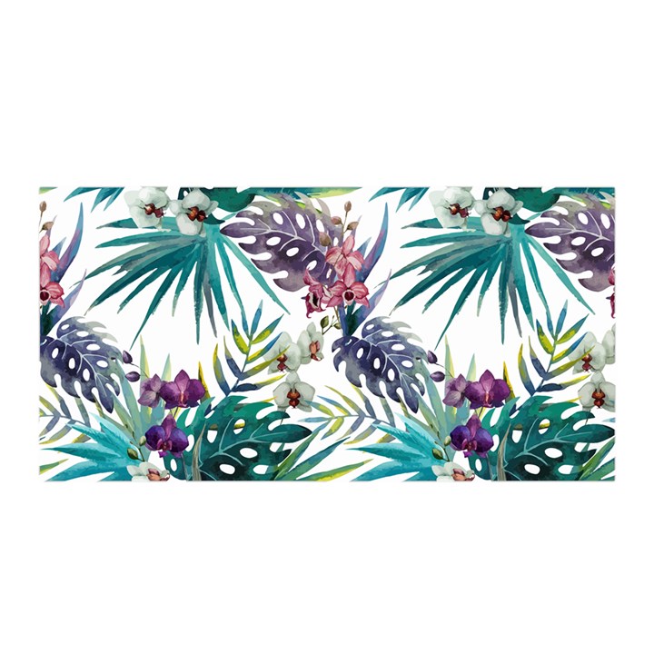 Tropical flowers pattern Satin Wrap