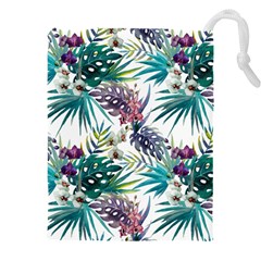 Tropical Flowers Pattern Drawstring Pouch (5xl) by goljakoff