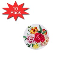 Garden Flowers 1  Mini Buttons (10 Pack)  by goljakoff