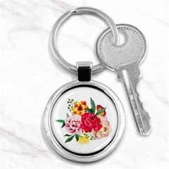 Garden Flowers Key Chain (round) by goljakoff