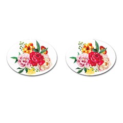 Garden Flowers Cufflinks (oval) by goljakoff