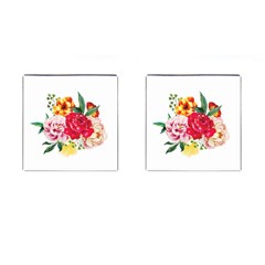 Garden Flowers Cufflinks (square) by goljakoff