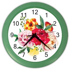 Garden Flowers Color Wall Clock by goljakoff