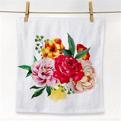 Garden Flowers Face Towel by goljakoff