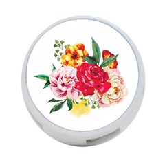 Garden Flowers 4-port Usb Hub (one Side) by goljakoff