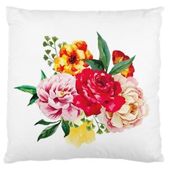 Garden Flowers Large Flano Cushion Case (one Side) by goljakoff