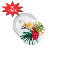 Tropical Flowers 1 75  Buttons (10 Pack) by goljakoff