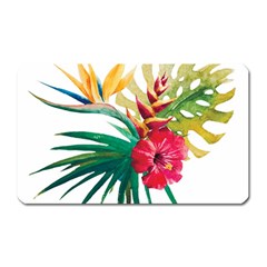 Tropical Flowers Magnet (rectangular) by goljakoff