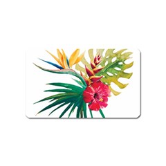 Tropical Flowers Magnet (name Card) by goljakoff