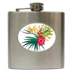 Tropical Flowers Hip Flask (6 Oz) by goljakoff