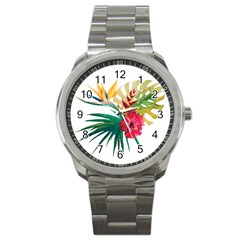 Tropical Flowers Sport Metal Watch by goljakoff