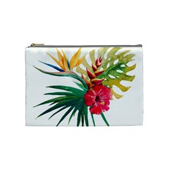 Tropical Flowers Cosmetic Bag (medium) by goljakoff