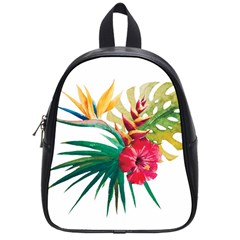 Tropical Flowers School Bag (small) by goljakoff