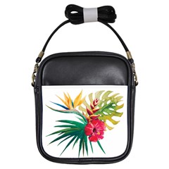 Tropical Flowers Girls Sling Bag by goljakoff