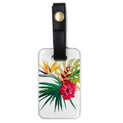 Tropical Flowers Luggage Tag (one Side) by goljakoff