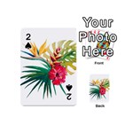 Tropical flowers Playing Cards 54 Designs (Mini) Front - Spade2