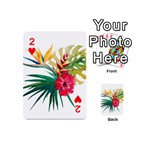 Tropical flowers Playing Cards 54 Designs (Mini) Front - Heart2