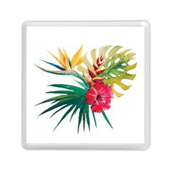 Tropical Flowers Memory Card Reader (square) by goljakoff