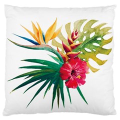 Tropical Flowers Large Cushion Case (two Sides) by goljakoff