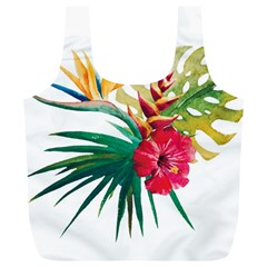 Tropical Flowers Full Print Recycle Bag (xl) by goljakoff