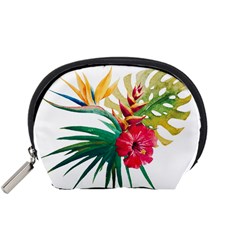 Tropical Flowers Accessory Pouch (small) by goljakoff