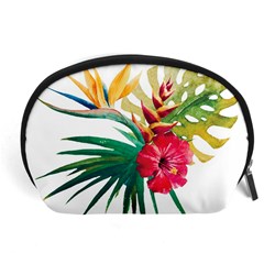 Tropical Flowers Accessory Pouch (large) by goljakoff