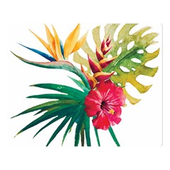 Tropical Flowers Double Sided Flano Blanket (large)  by goljakoff